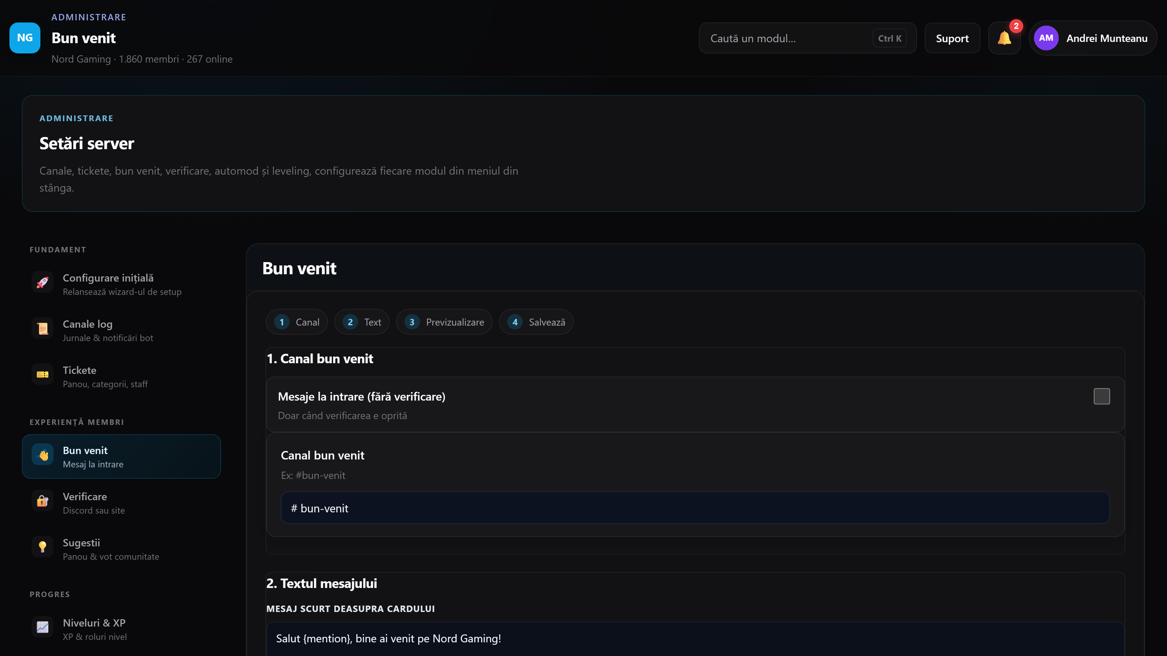 Dashboard Aivor, bun venit